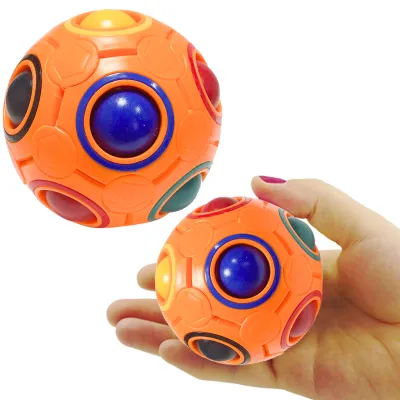 Rubik's Rainbow Ball Tęczowa Piłka Antystresowa Zabawka Pomarańczowa 8296