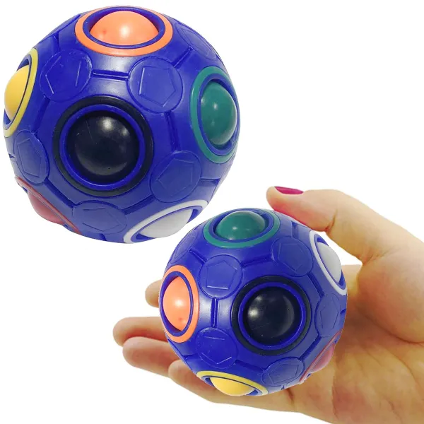 Rubik's Rainbow Ball Tęczowa Piłka Antystresowa Zabawka Niebieska 8289