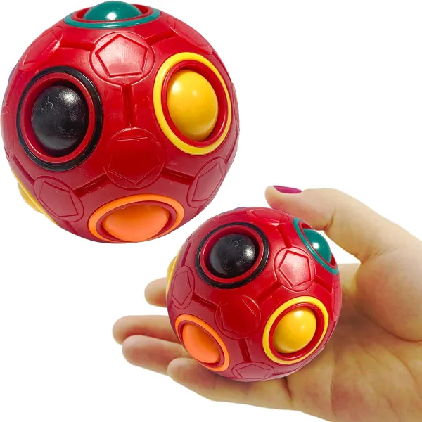Rubik's Rainbow Ball Tęczowa Piłka Antystresowa Zabawka Czerwona 8302