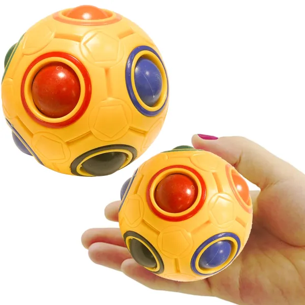 Rubik's Rainbow Ball Tęczowa Piłka Antystresowa Zabawka Żółta 8319