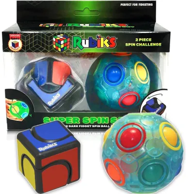 Rubik's Super Spin Set Obrotowa Piłka i Kostka Świecąca w Ciemności 9583