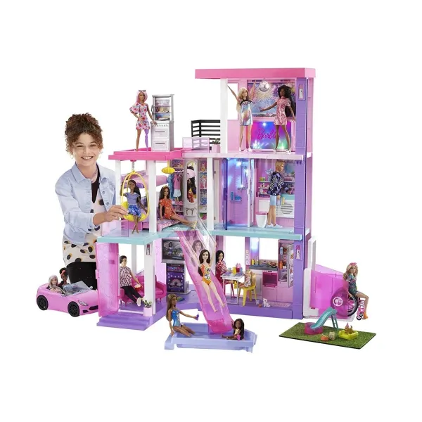 Barbie DreamHouse Domek dla lalek 2 lalki kabriolet HCD51