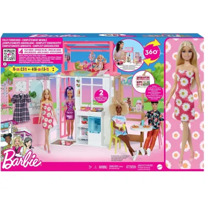 Barbie Składany Domek i lalka HHY40