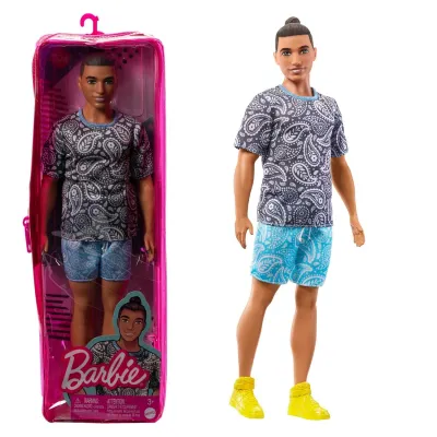 Barbie Fashionista Ken Lalka Ken Wzorzysty Komplet HJT09