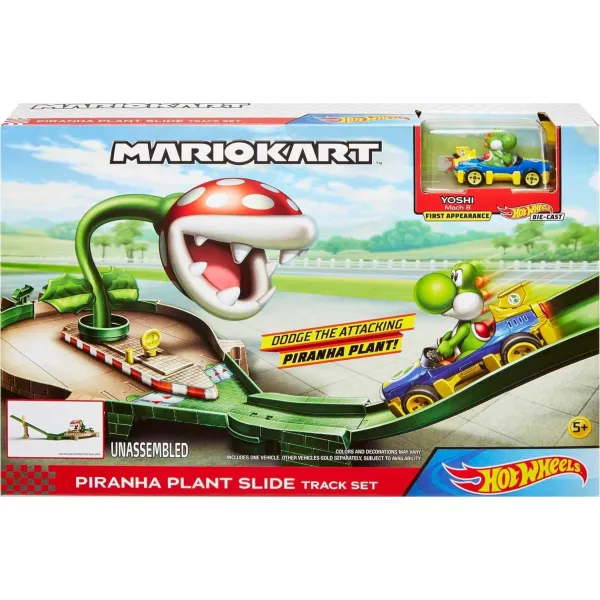 Hot Wheels Mario Kart Starcie z Wrogiem Piranha GCP26 GFY47