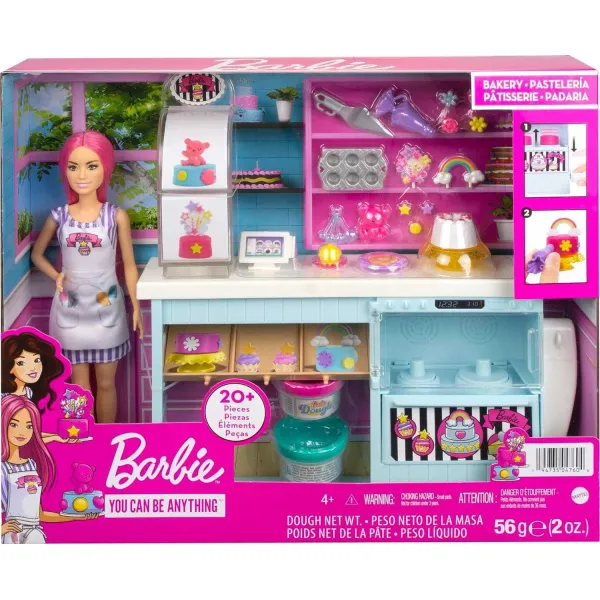 Barbie Piekarnia z Różowowłosą Lalką Petite HGB73