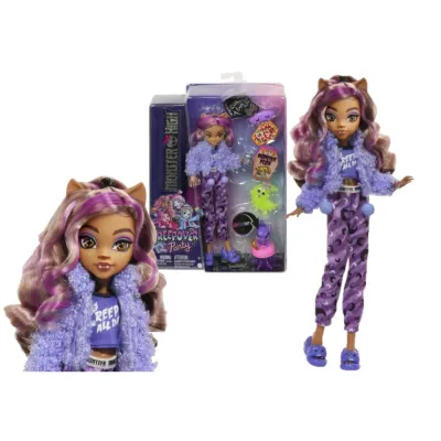 Monster High Piżama Party - Lalka Clawdeen Wolf + zwierzątko HKY67