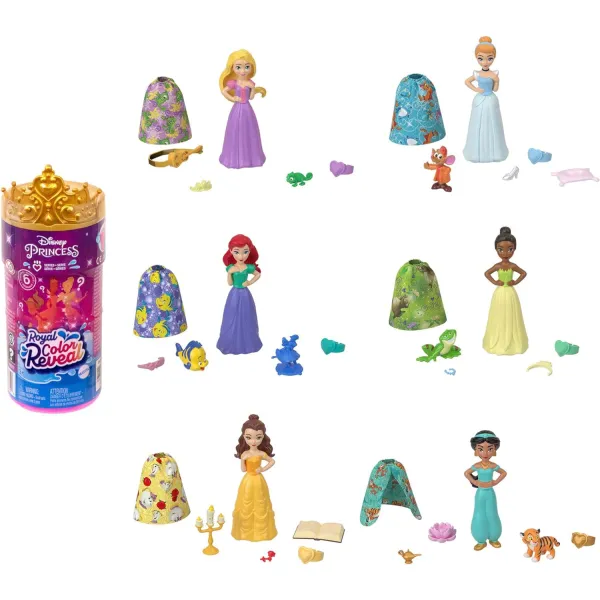 Lalka Disney Princess Księżniczka Color Reveal Seria 1 HMB69 Mattel