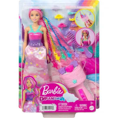 Barbie Dreamtopia Księżniczka Zakręcone pasemka HNJ06 MATTEL