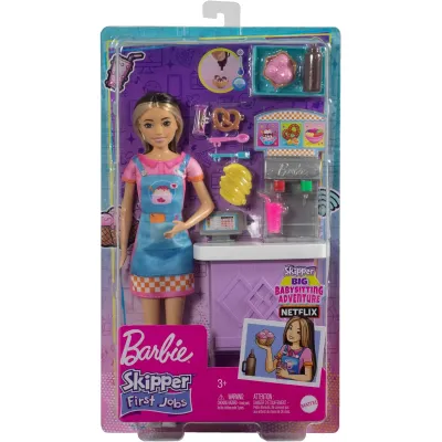 Barbie Lalka Skipper Bar z przekąskami Mattel HKD79