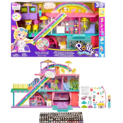 Polly Pocket Tęczowe Centrum Handlowe Zestaw z lalką  HHX78