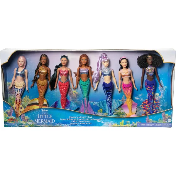 Mattel Disney Mała Syrenka Zestaw 7 lalek HLX18