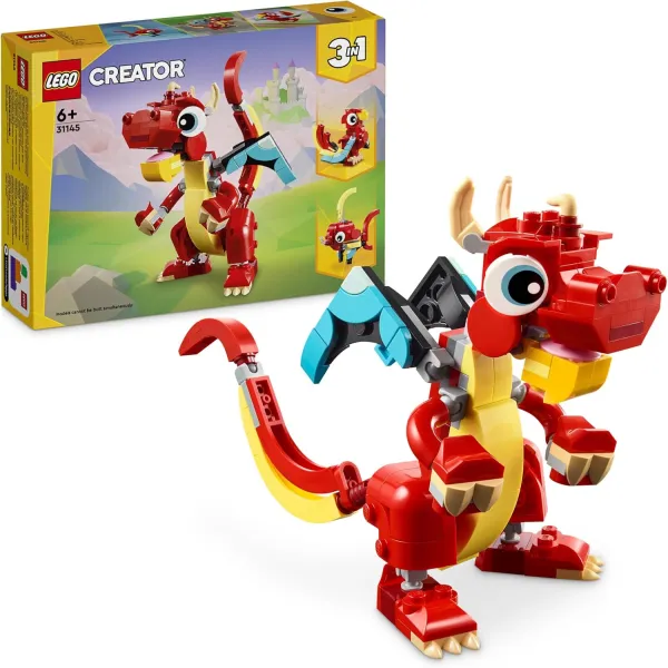 LEGO Creator  Czerwony smok 3w1 31145