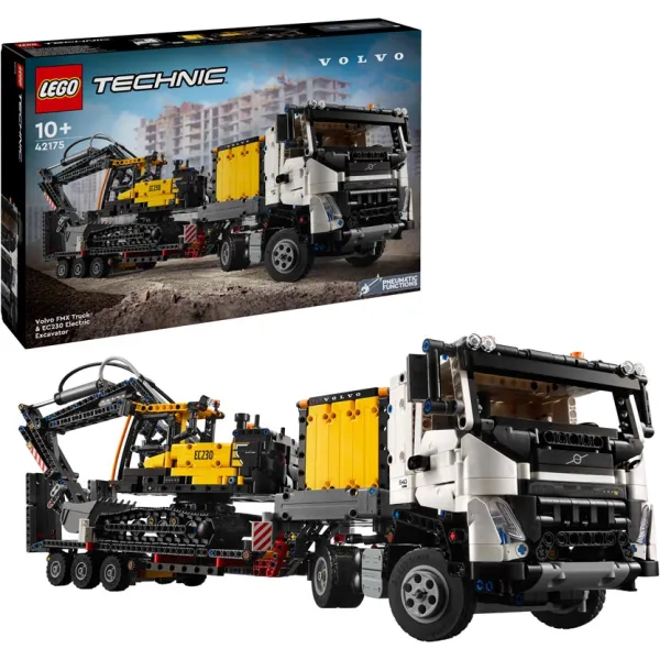 LEGO Technic Ciężarówka Volvo FMX i koparka EC230 Electric 42175