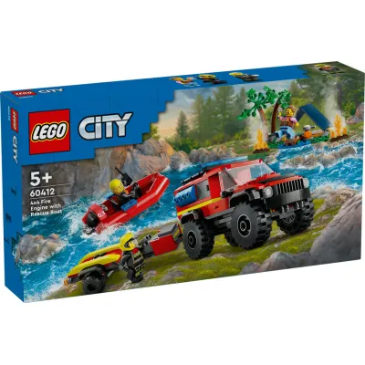 LEGO City Terenowy wóz strażacki z łodzią 60412