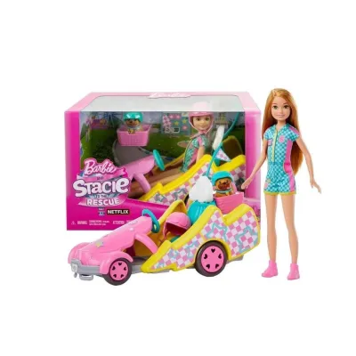 Barbie Gokart Stacie Pojazd filmowy i Lalka HRM08