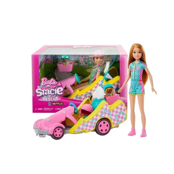 Barbie Gokart Stacie Pojazd filmowy i Lalka HRM08 Mattel