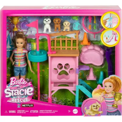 Barbie Plac zabaw piesków z lalka Stacie HRM10 Mattel