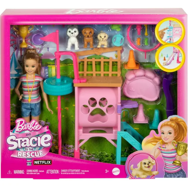 Barbie Plac zabaw piesków z lalka Stacie HRM10 Mattel