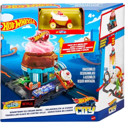 Hot Wheels City Rajdowa lodziarnia Zestaw HTN77