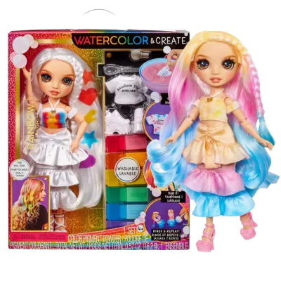 Rainbow High Watercolor & Create Fashion DIY Doll brązowe oczy 507598