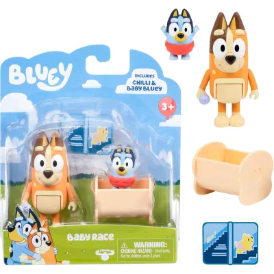 Bluey Figurka Baby Bluey i Chilli z Kołyską BLU17616