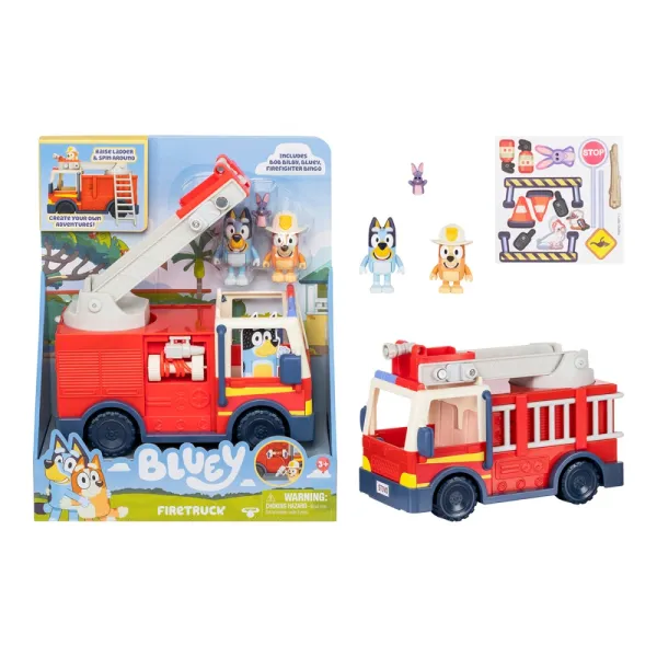 Bluey Zestaw Wóz Strażacki FireTruck Bluey i Bingo BLU17610