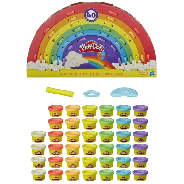 Play-Doh Ciastolina Duży Zestaw Tęcza 40 E6016