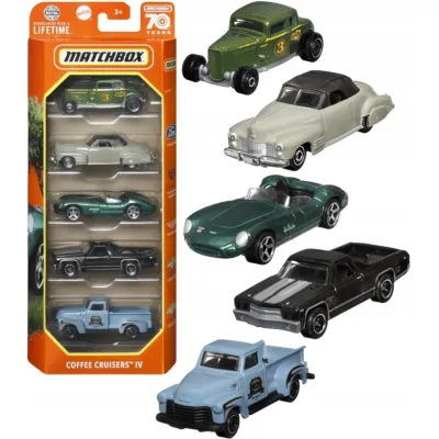 Matchbox Coffee Cruisers IV Auta 5-pak Metalowe Samochodziki HKY27