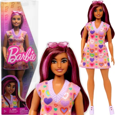 Barbie Fashionistas Lalka w Różowej Sukience HJT04