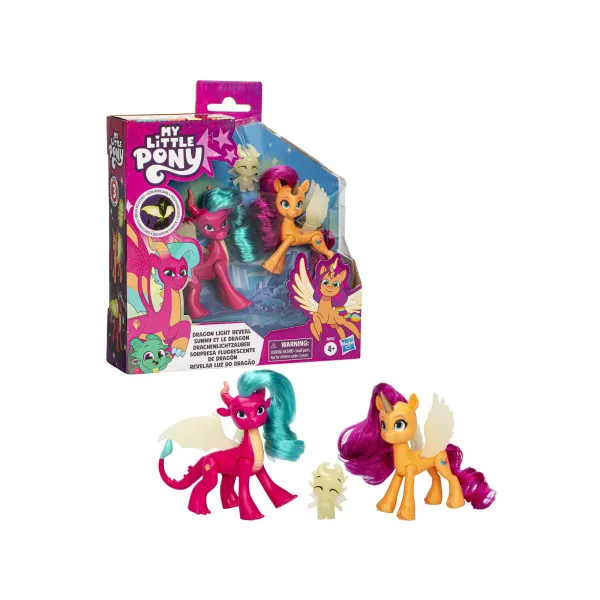 My Little Pony Magia Smoczego Światła 3-pak Figurki świecące w ciemności F8702