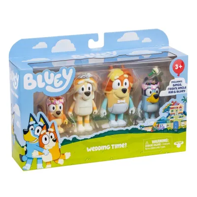 Bluey Zestaw 4 figurek Wesele Wujka 17590