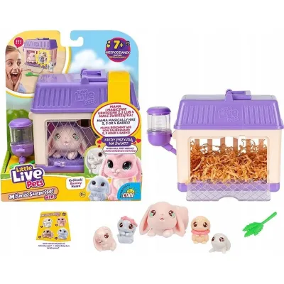 Little Live Pets Mama Króliczek Fioletowa Klatka 26625