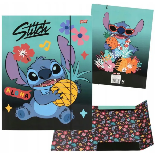 Disney Stitch Teczka z Gumką Aloha A4 St. Majewski 6511