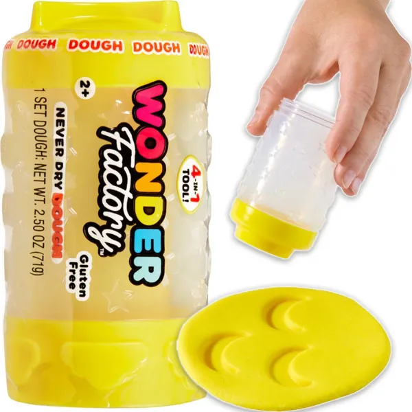 Wonder Factory Never Dry Dough Tubka Masa Plastyczna Żółta 4w1 594970