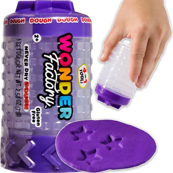 Wonder Factory Never Dry Dough Tubka Masa Plastyczna Fioletowa 4w1 595038