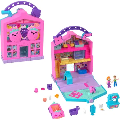 Polly Pocket Owocowy Supermarket Pollyville Zestaw Przenośny HRD45