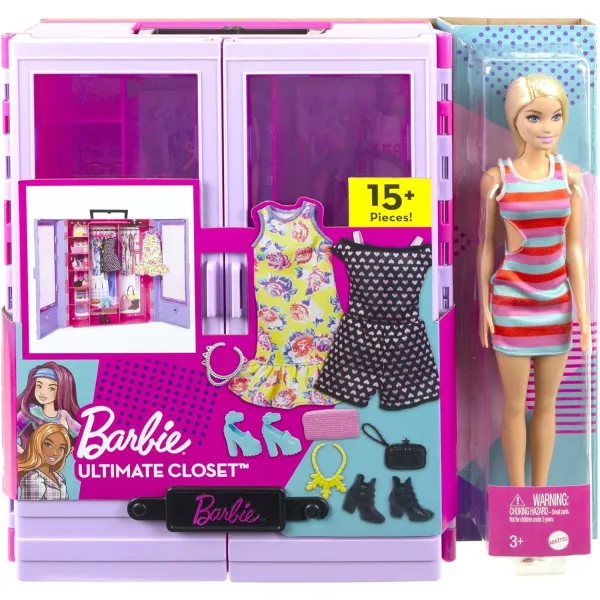 Barbie Fashionistas Szafa na Ubranka z Wieszakami HJL66