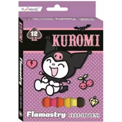 Kuromi Flamastry 12 Kolorów St. Majewski Wyprawka Szkolna 3878
