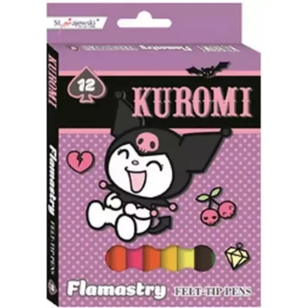 Kuromi Flamastry 12 Kolorów St. Majewski Wyprawka Szkolna 3878