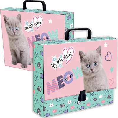 St. Majewski Teczka Szkolna z Rączką A4 XL My Little Friend Fluffy Kitty 5798