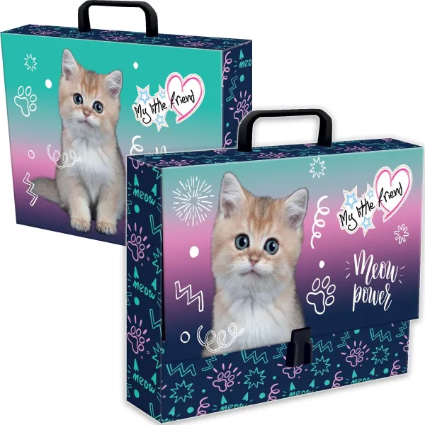 St. Majewski Teczka Szkolna z Rączką A4 XL My Little Friend Kitty Party 7020