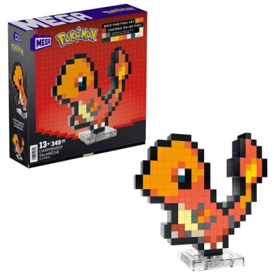 Mega Pokemon Charmander Pixel Klocki Konstrukcyjne HTH76