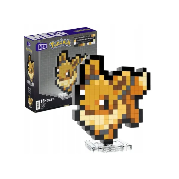 Mega Pokemon Klocki Konstrukcyjne Zestaw Eevee Pixel Art HTH78