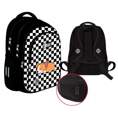 St. Majewski Plecak Szkolny 4-Komorowy St.Right Sleepy Corgi 1287