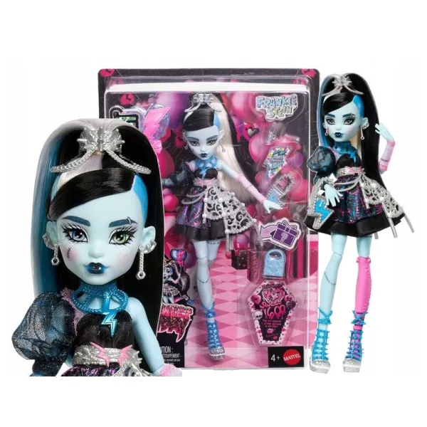 Lalka Monster High Straszysłodkie Urodziny Frankie Stein JBG75 z akcesoriami