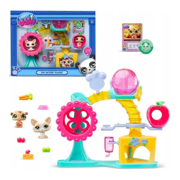 Littlest Pet Shop Fun Factory Playground Duży Zestaw Fabryka Zabawy 00519