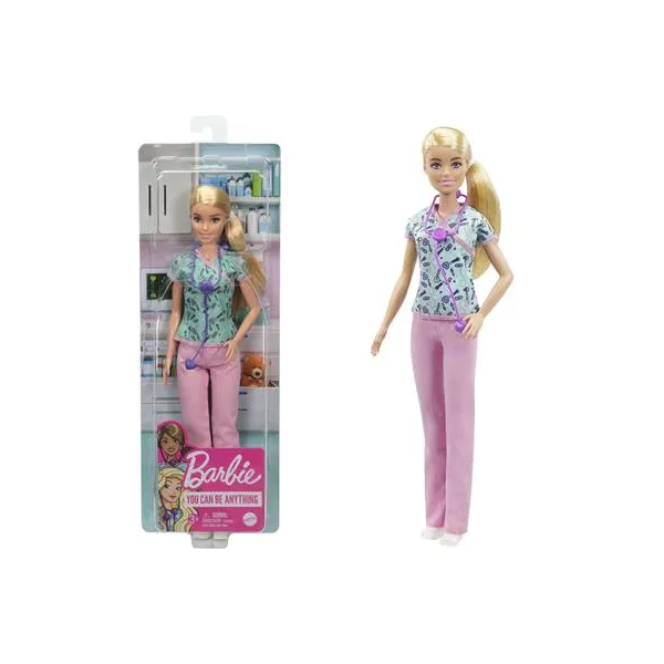 Lalka Barbie Kariera Pielęgniarka Z Akcesoriami Lalka Lekarka GTW39