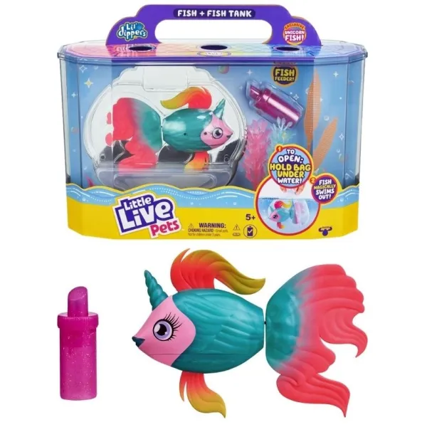 Little Live Pets LIL' DIPPERS Interaktywna Pływająca Rybka w Akwarium 26408 Fantasea