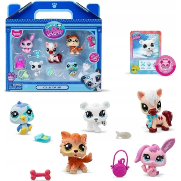 Littlest Pet Shop Zestaw Figurek Collector Set Winter Besties 5 szt. Figurek LPS00573